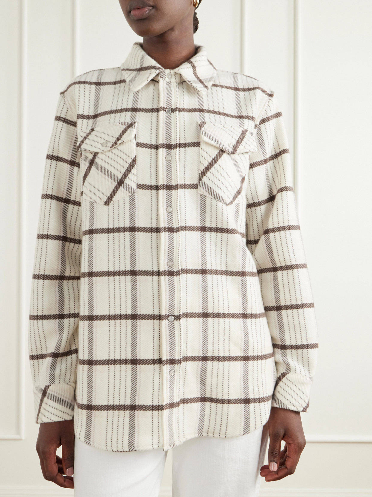 Checked Cashmere Shirt
