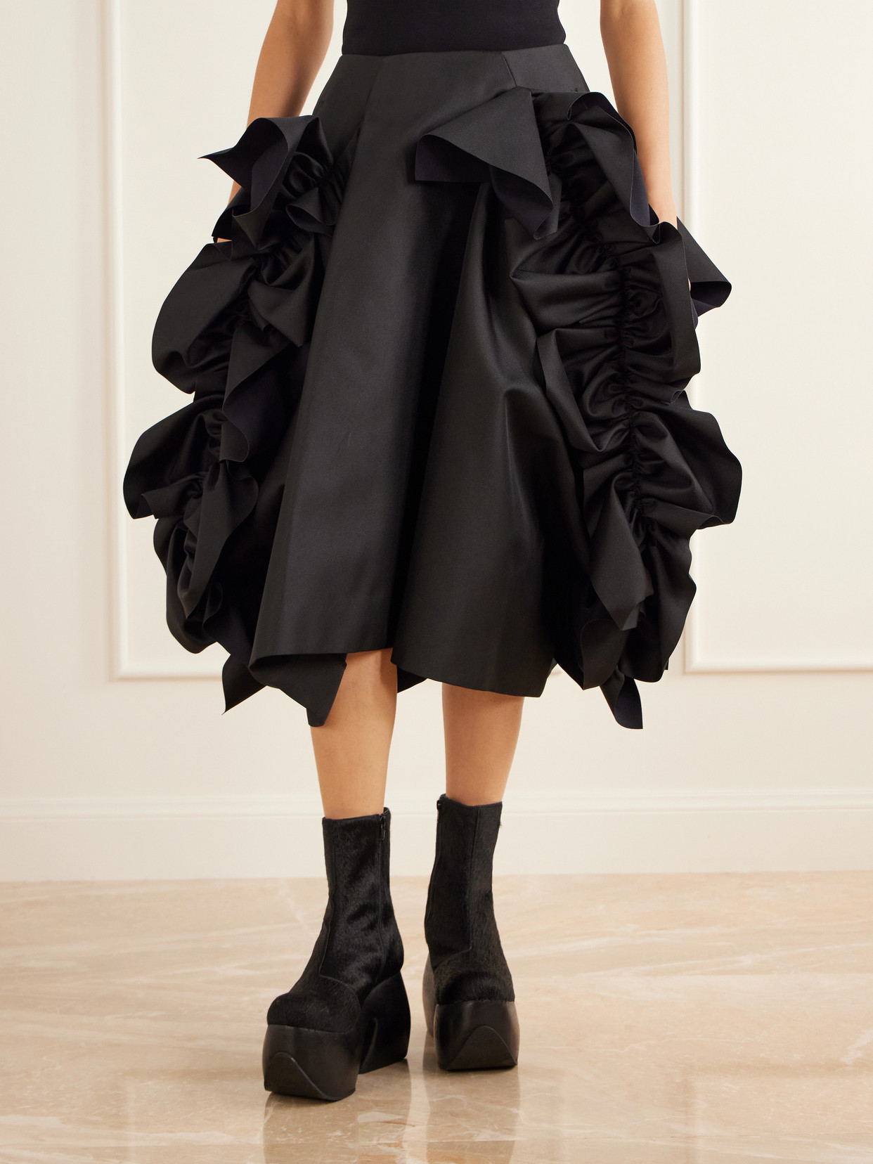 Comme Des Garçons - Ruffled Drill Midi