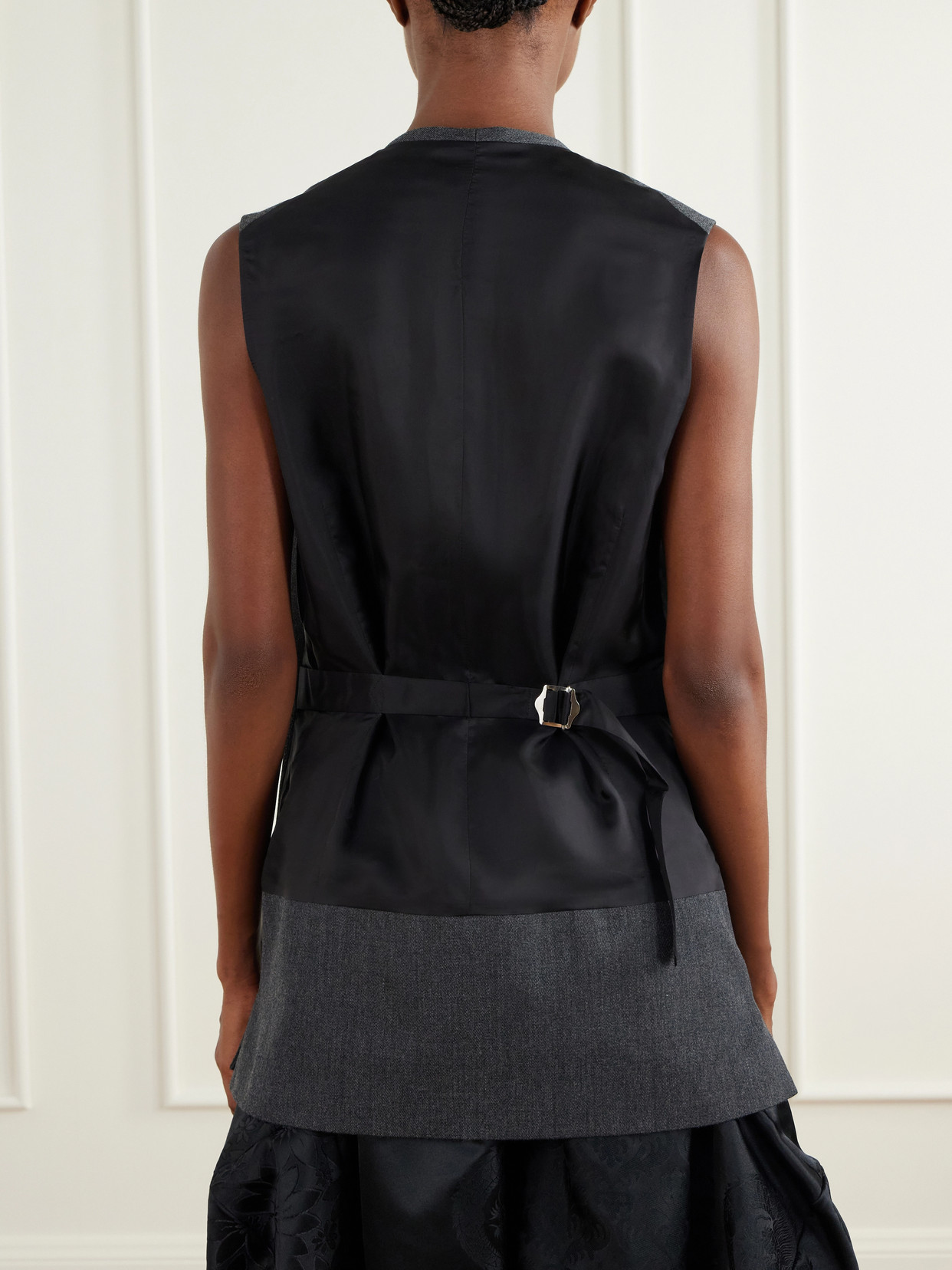 Comme Des Garçons Comme Des Garçons - Wool-Gabardine And Taffeta Vest