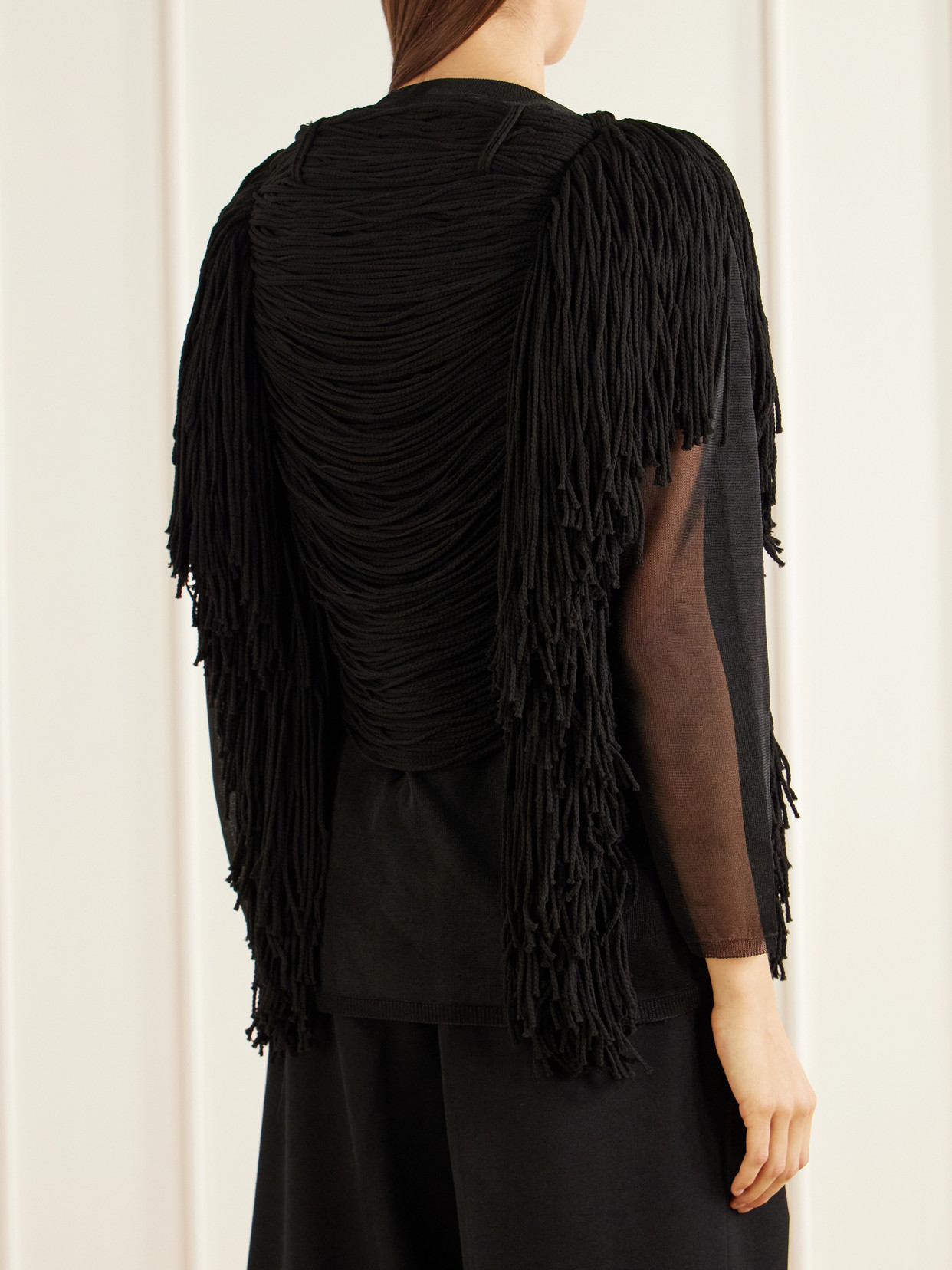 Comme Des Garçons - Gathered Fringed Jersey Top