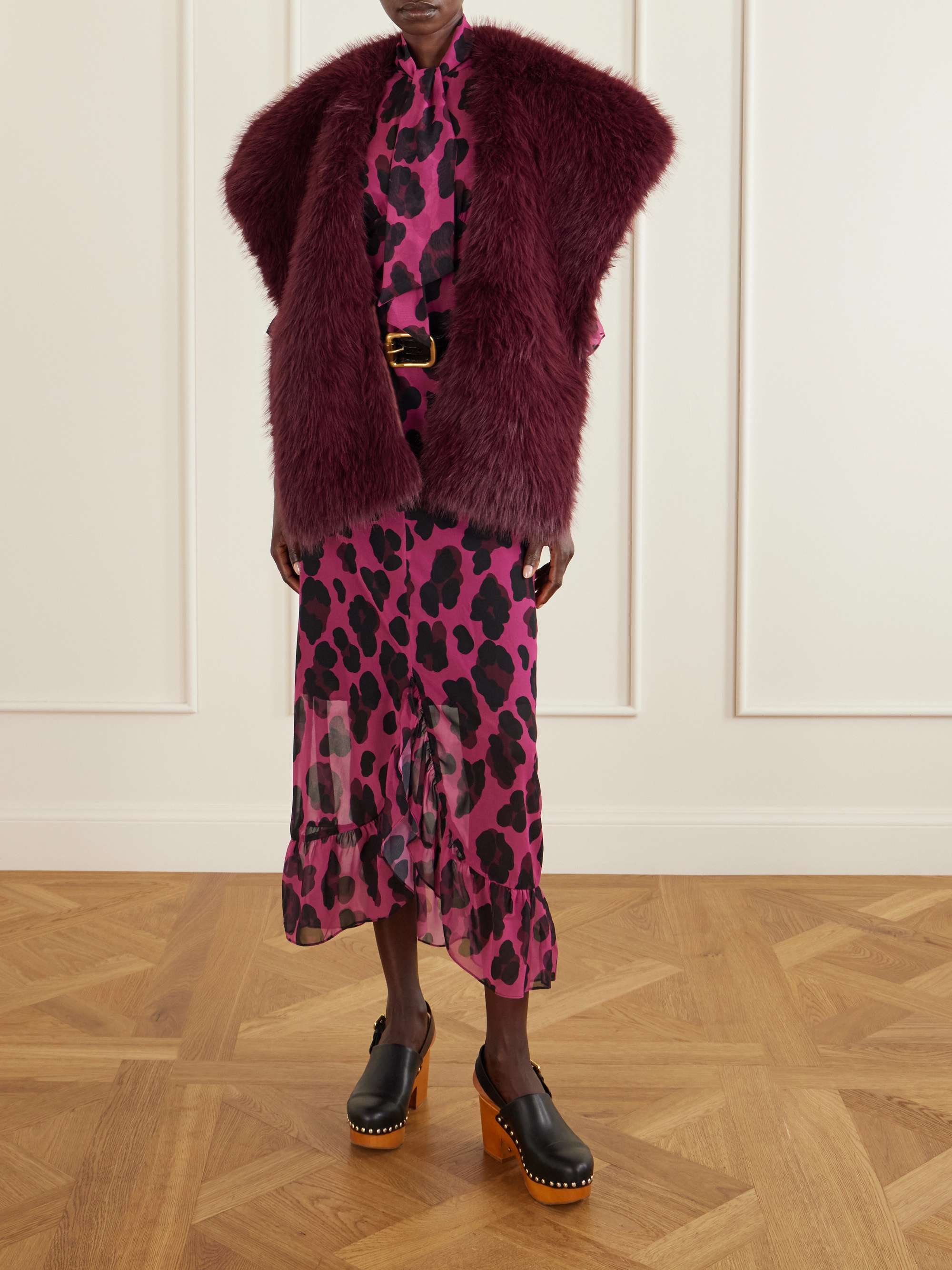 ANNA SUI Oversized plush shawl | NET-A-PORTER