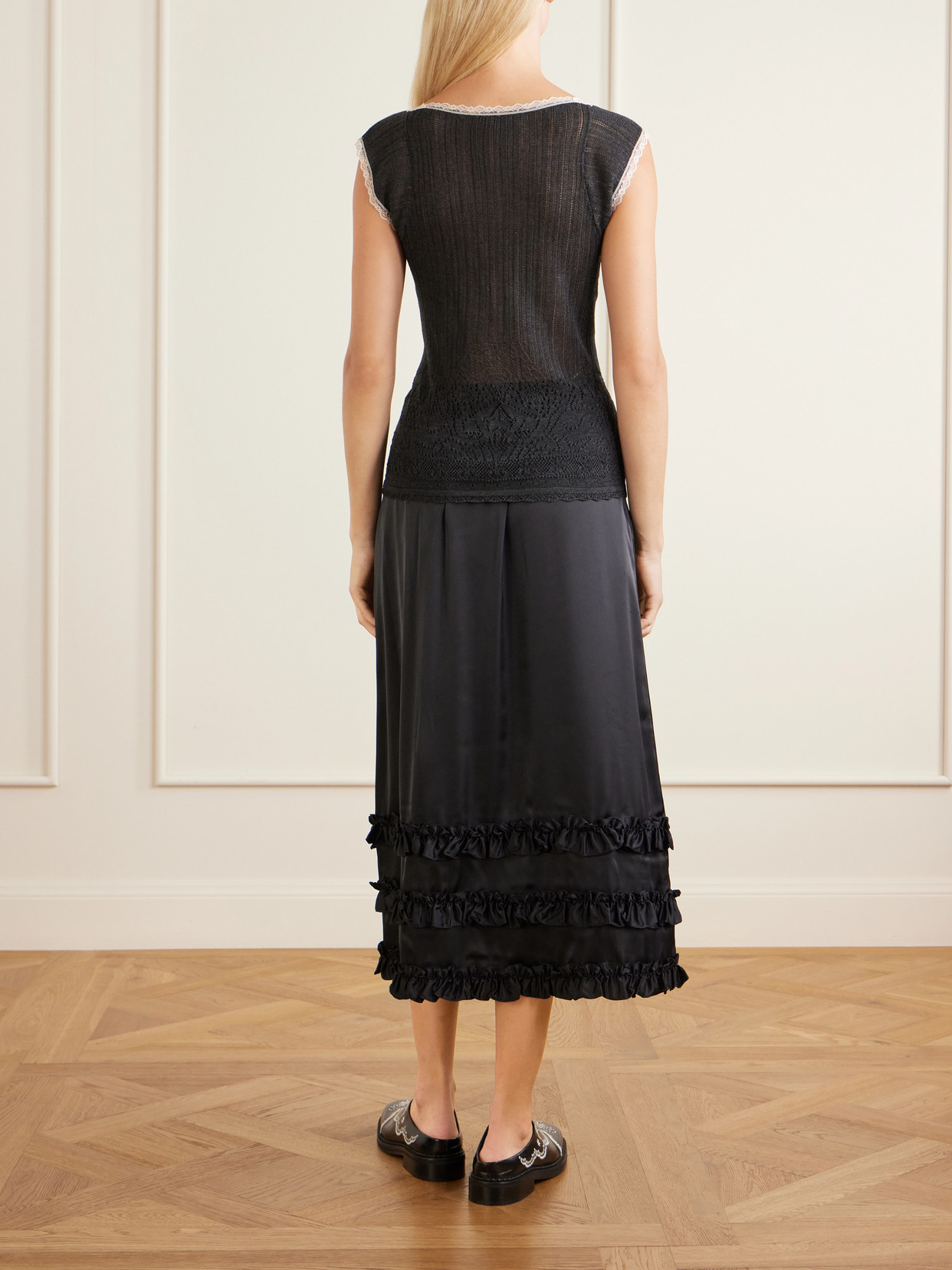 Lace-Trimmed Jersey Cami