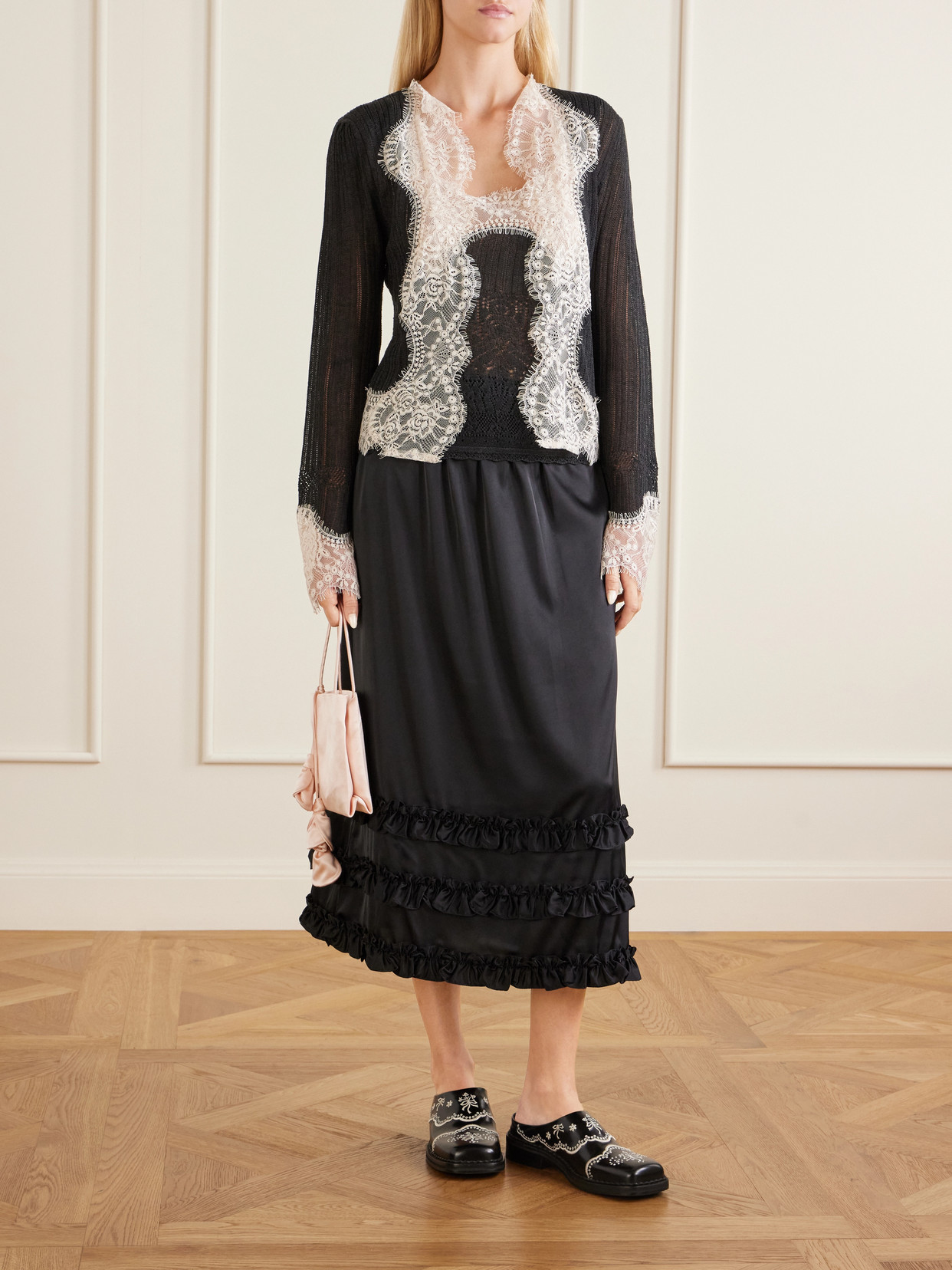 Lace-Trimmed Jersey Cami