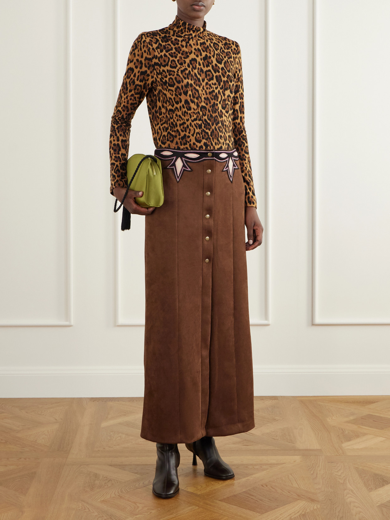 Appliquéd Textured Maxi
