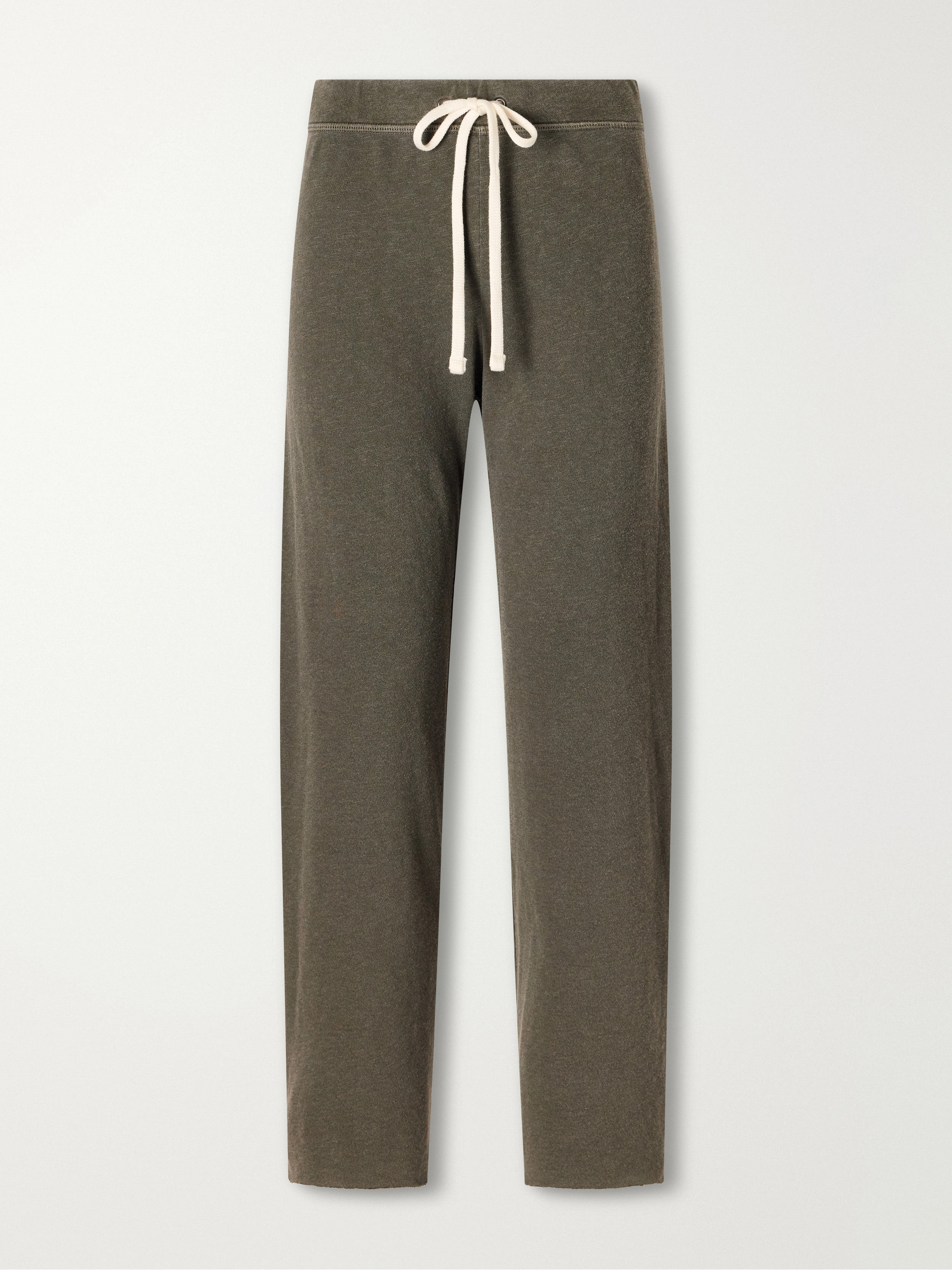 James Perse Cropped brushed cotton-terry straight-leg sweatpants