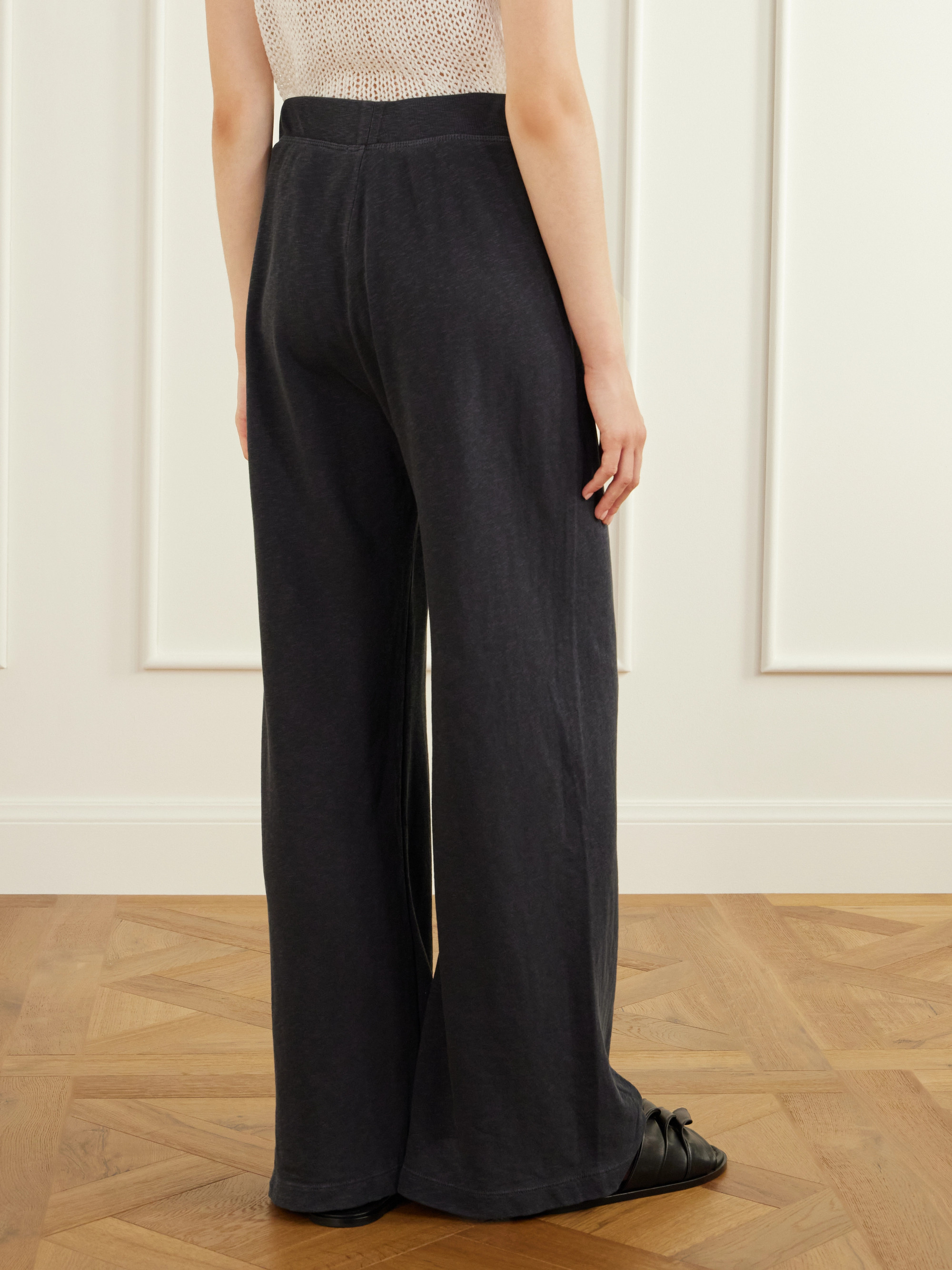 James Perse Cotton-terry wide-leg sweatpants