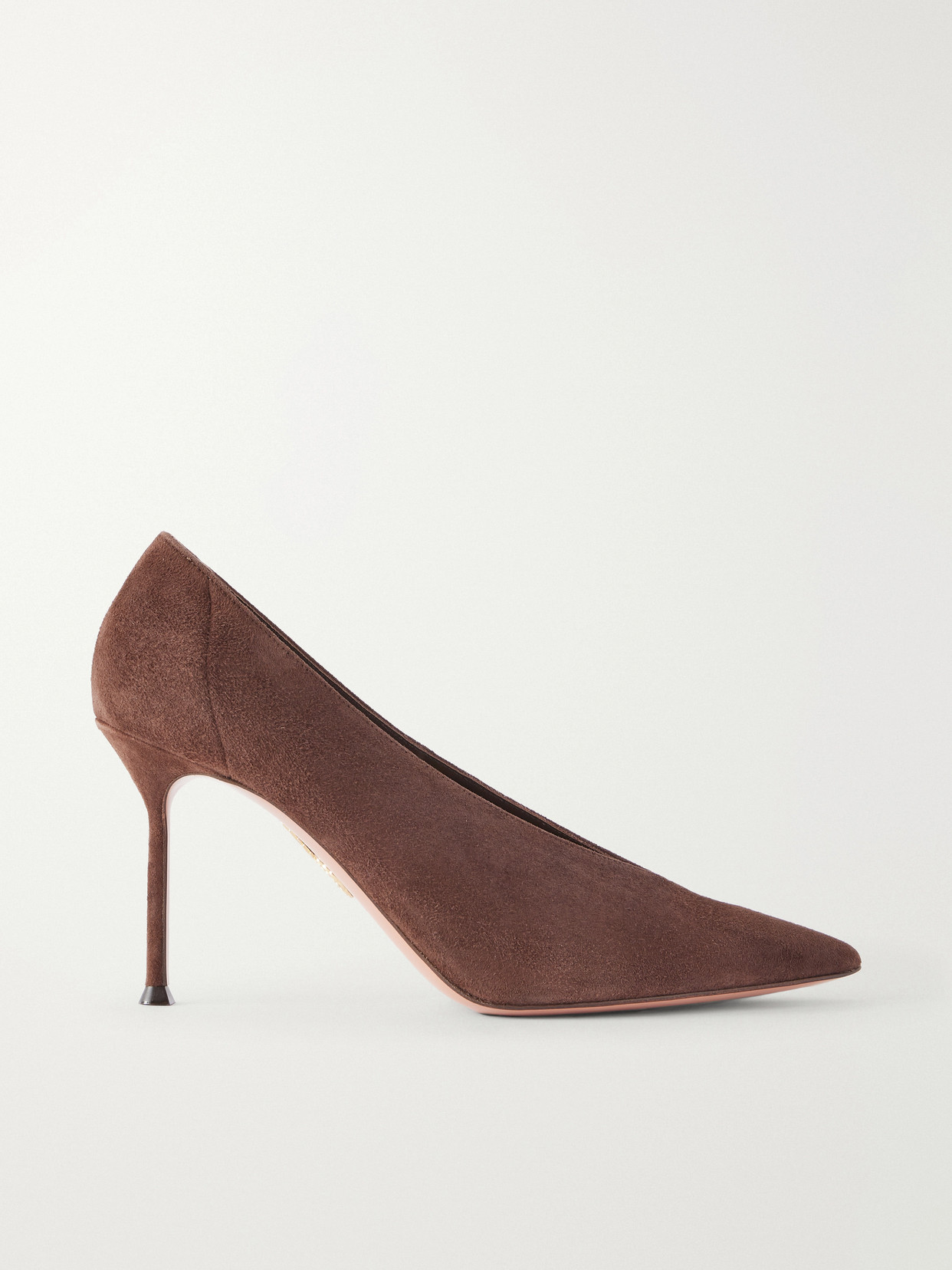 Aquazzura Voltaire 85 Suede Pump In Multi