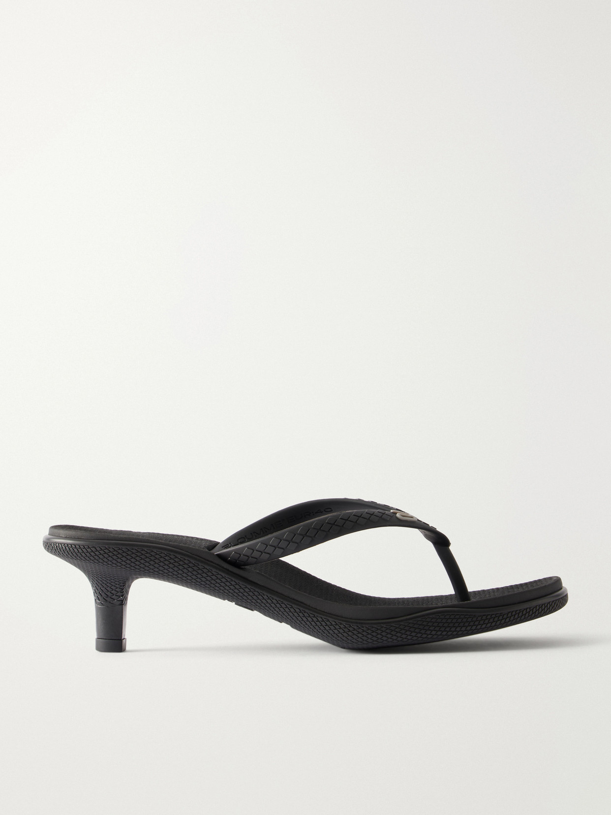 Bloumme Arc 40 Rubber Thong Sandals In Black