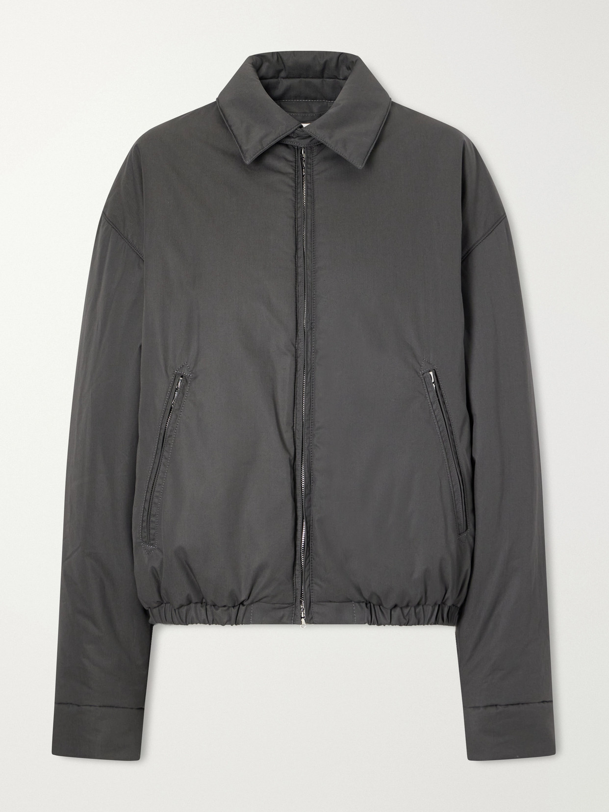 Rier Plombe Padded Cotton-poplin Jacket In Gray