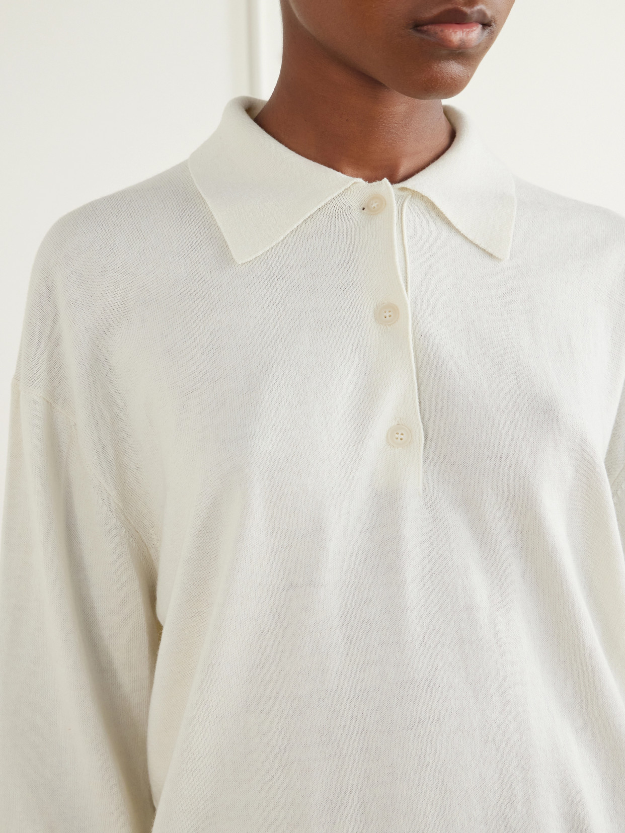 Elyse Cotton And Wool-Blend Polo