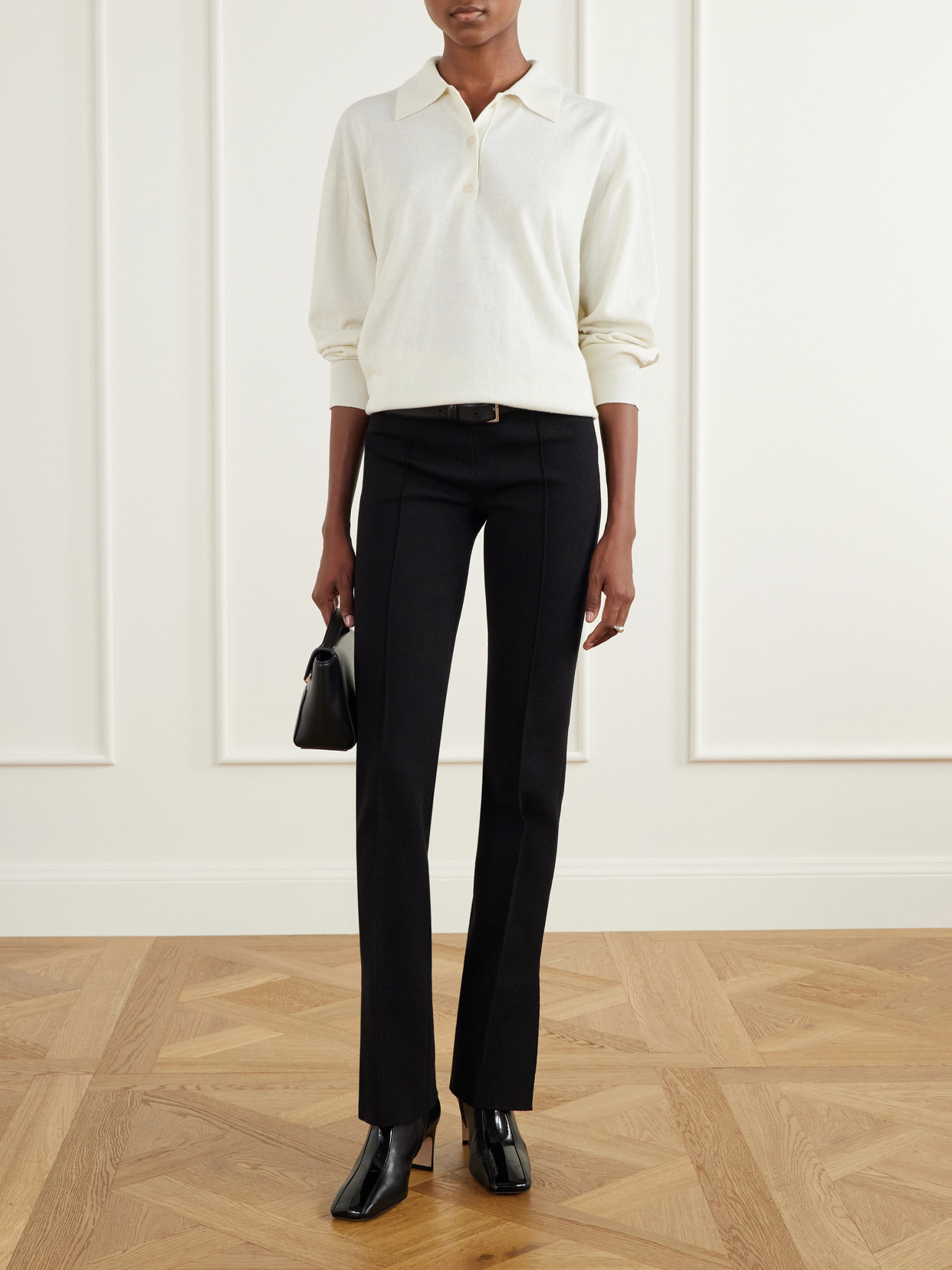 Elyse Cotton And Wool-Blend Polo