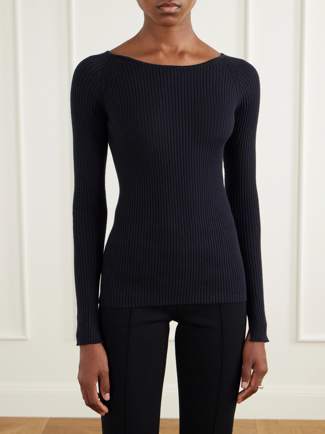 Bara Ribbed Cotton And Cashmere-Blend Sweater