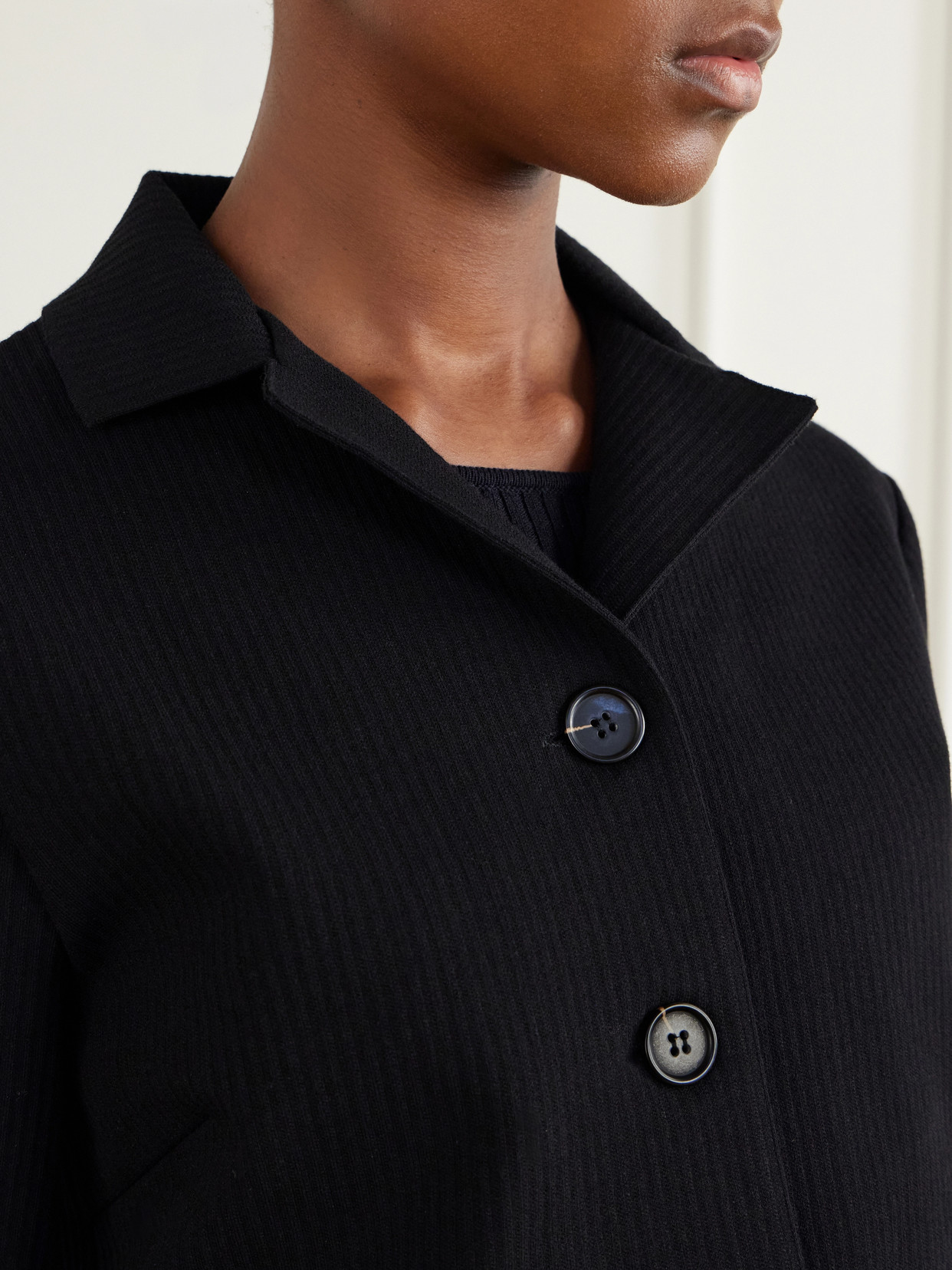 Maude Ribbed Cotton-Blend Jacket
