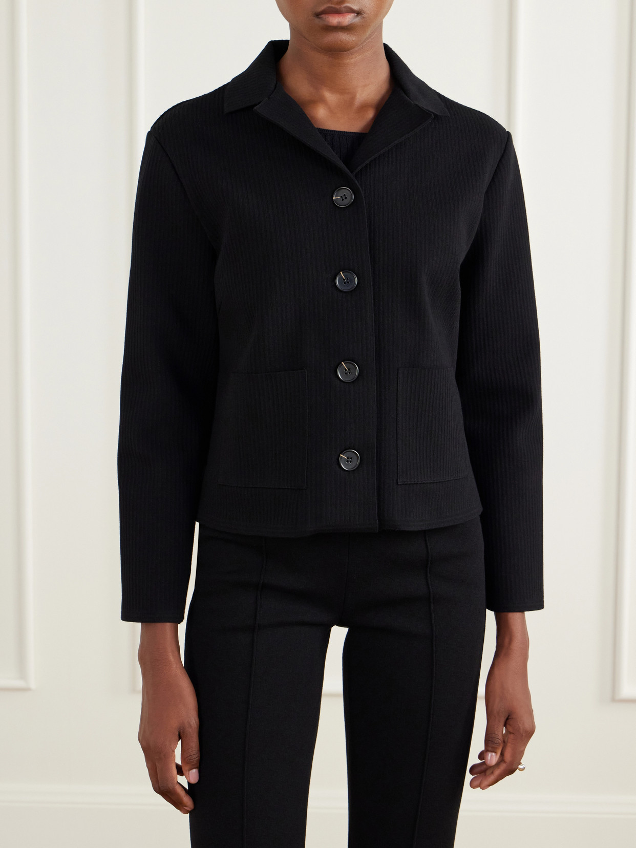 Maude Ribbed Cotton-Blend Jacket
