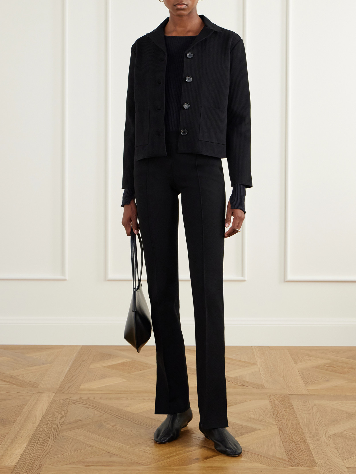 Maude Ribbed Cotton-Blend Jacket