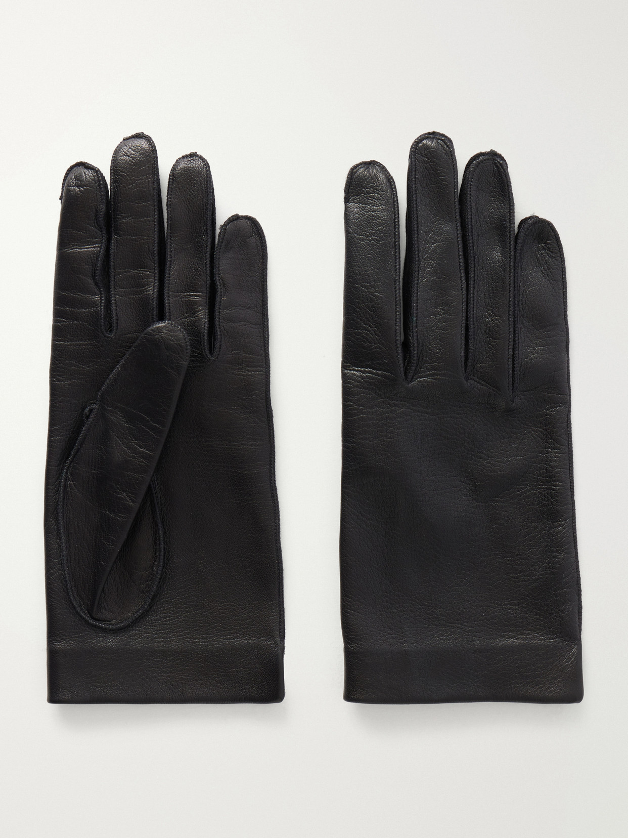 Tom Ford Leather Gloves In Black