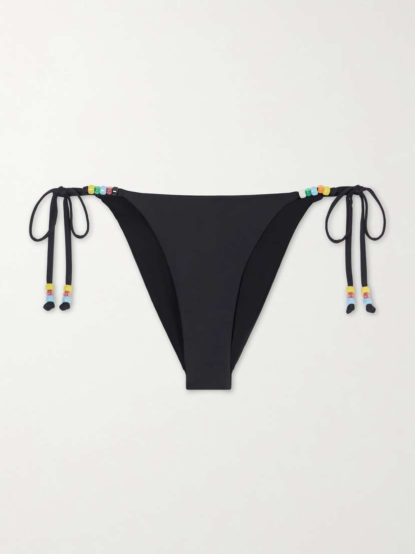 Staud Sisley Bead-embellished Bikini Briefs