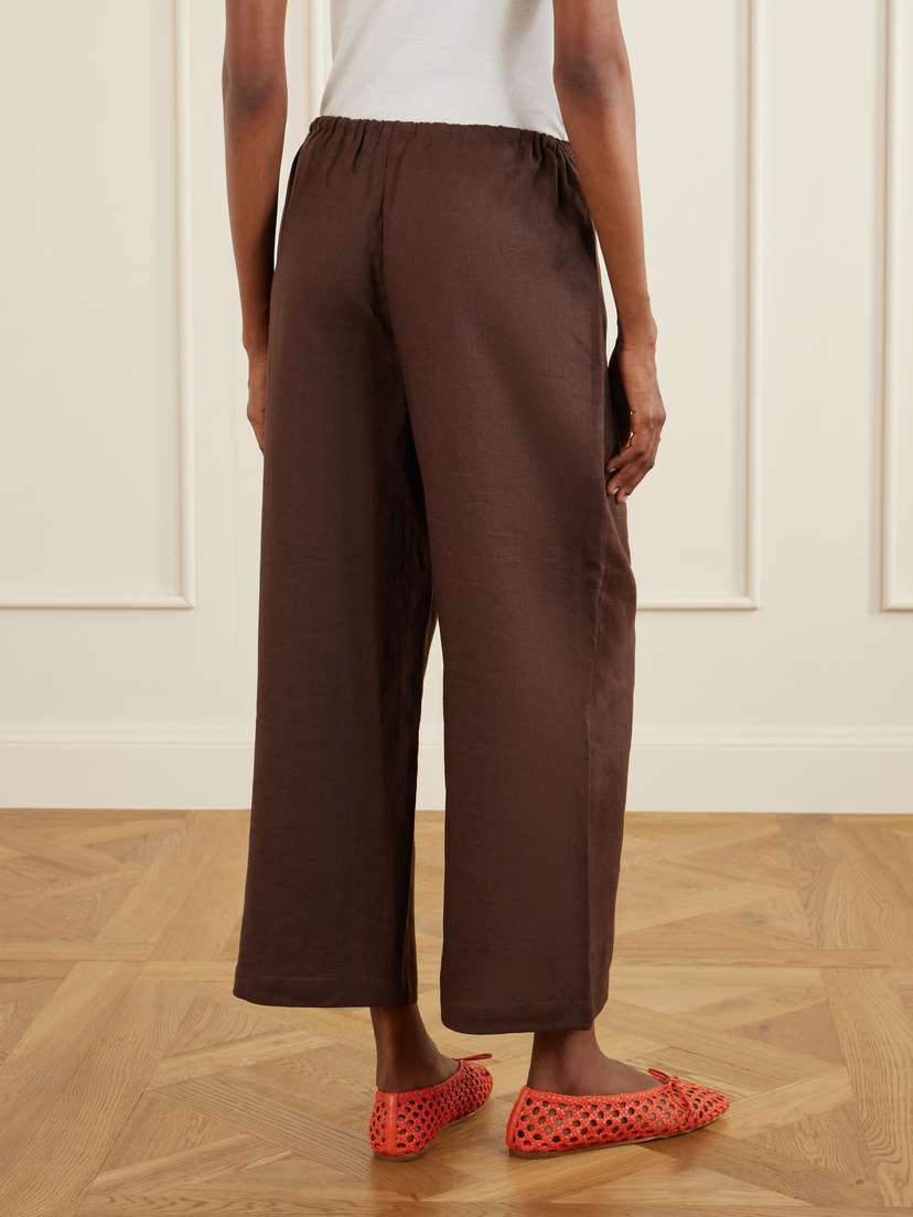 Staud Mateo Linen Mid-rise Wide-leg Pants | Thumbnail 4 Staud Mateo Linen Mid-rise Wide-leg Pants | Thumbnail 4