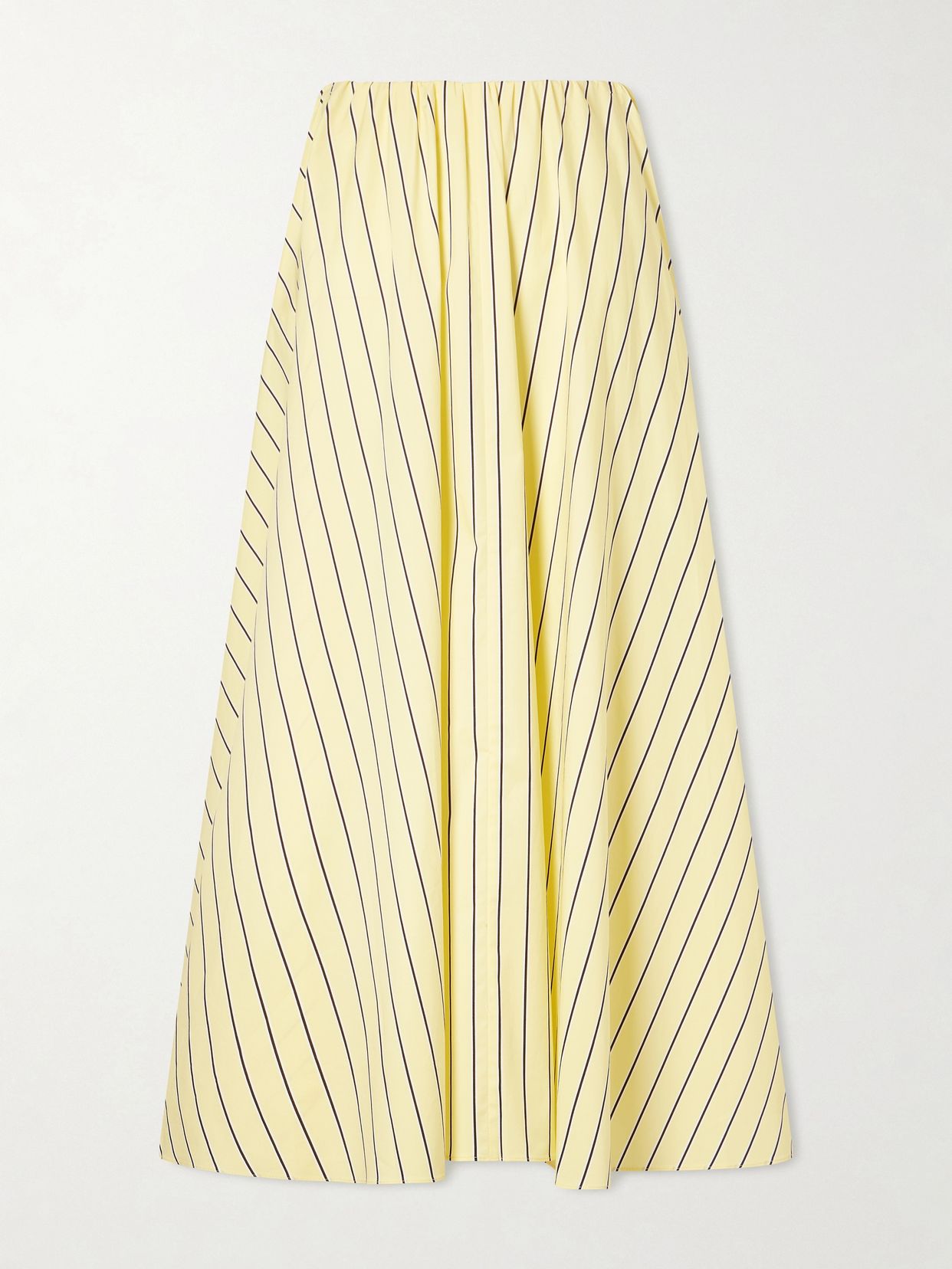 milano striped cotton blend maxi skirt