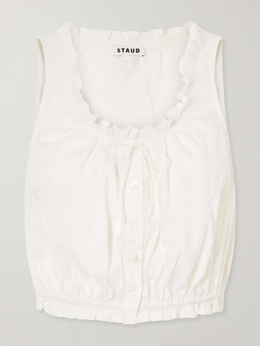 Staud Sicilia Cropped Cotton Tank