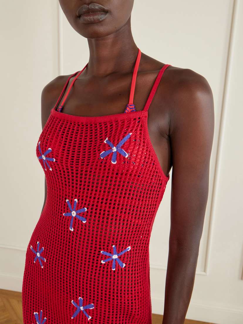 Staud Rio Crocheted Cotton Mini Dress | Thumbnail 4 Staud Rio Crocheted Cotton Mini Dress | Thumbnail 4