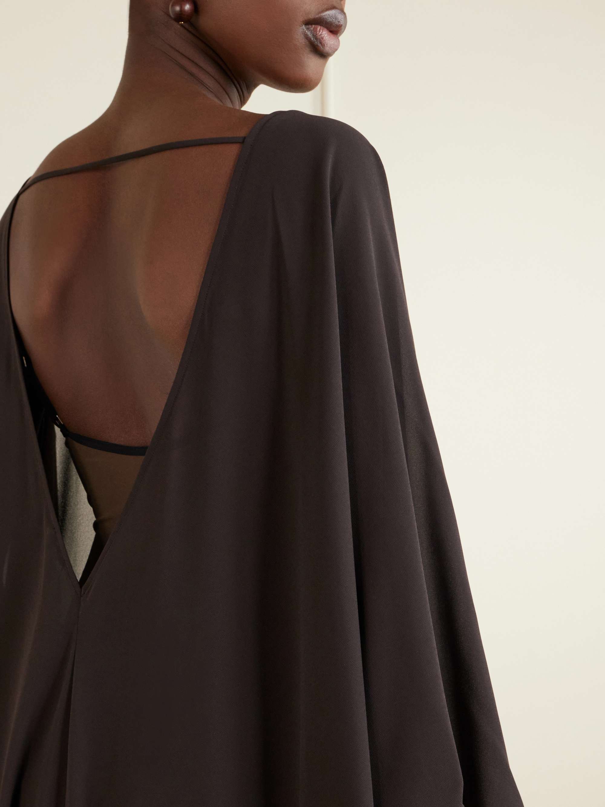 staud chiffon dress Staud Women's Camilla Crinkle Chiffon Maxi Dress - Syrah