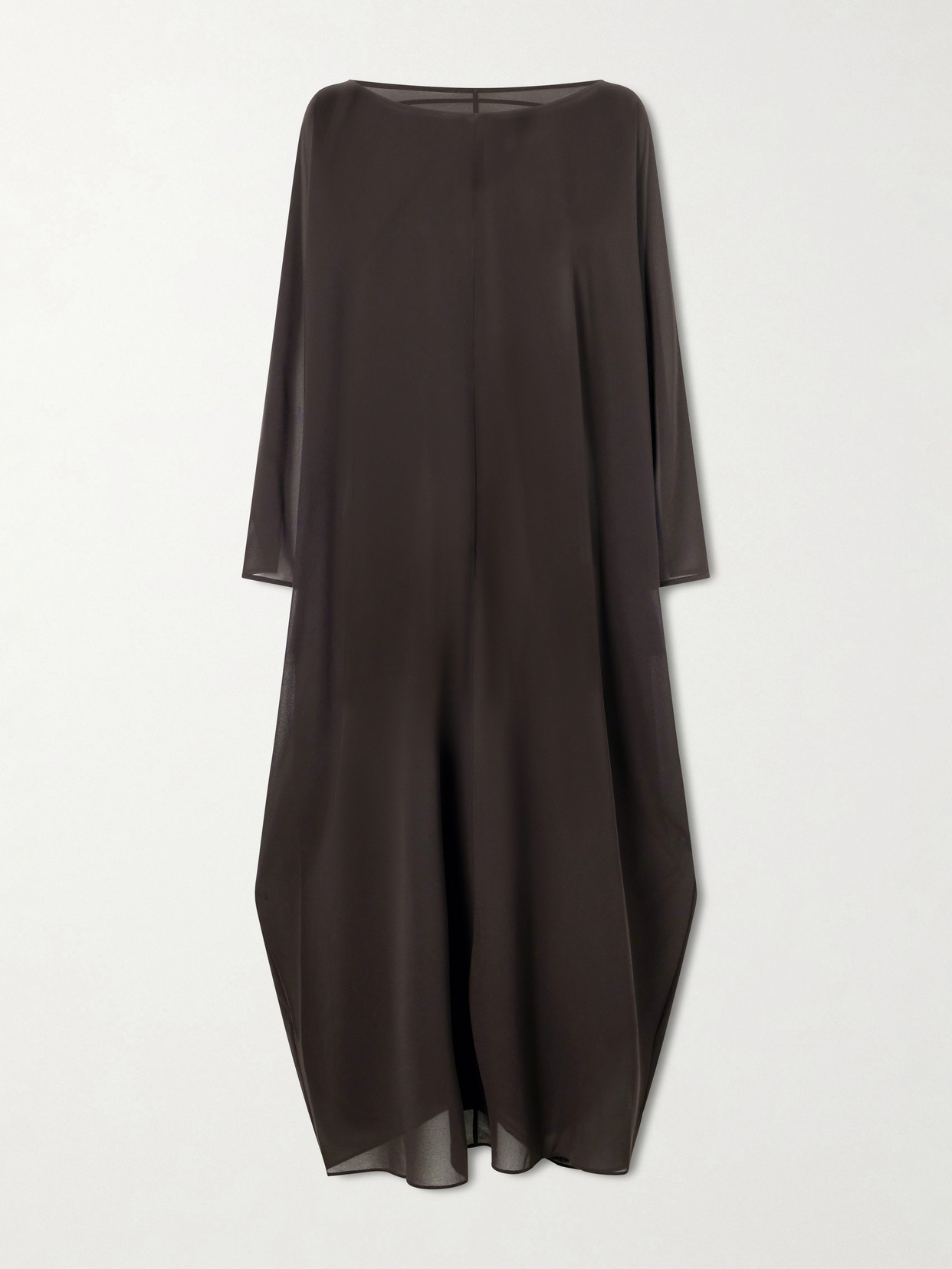 Staud Nour Open-back Chiffon Coverup In Black