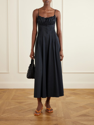 vivienne westwood gathered cotton poplin midi dress Vivienne Westwood Gathered cotton poplin midi dress Vivienne Westwood