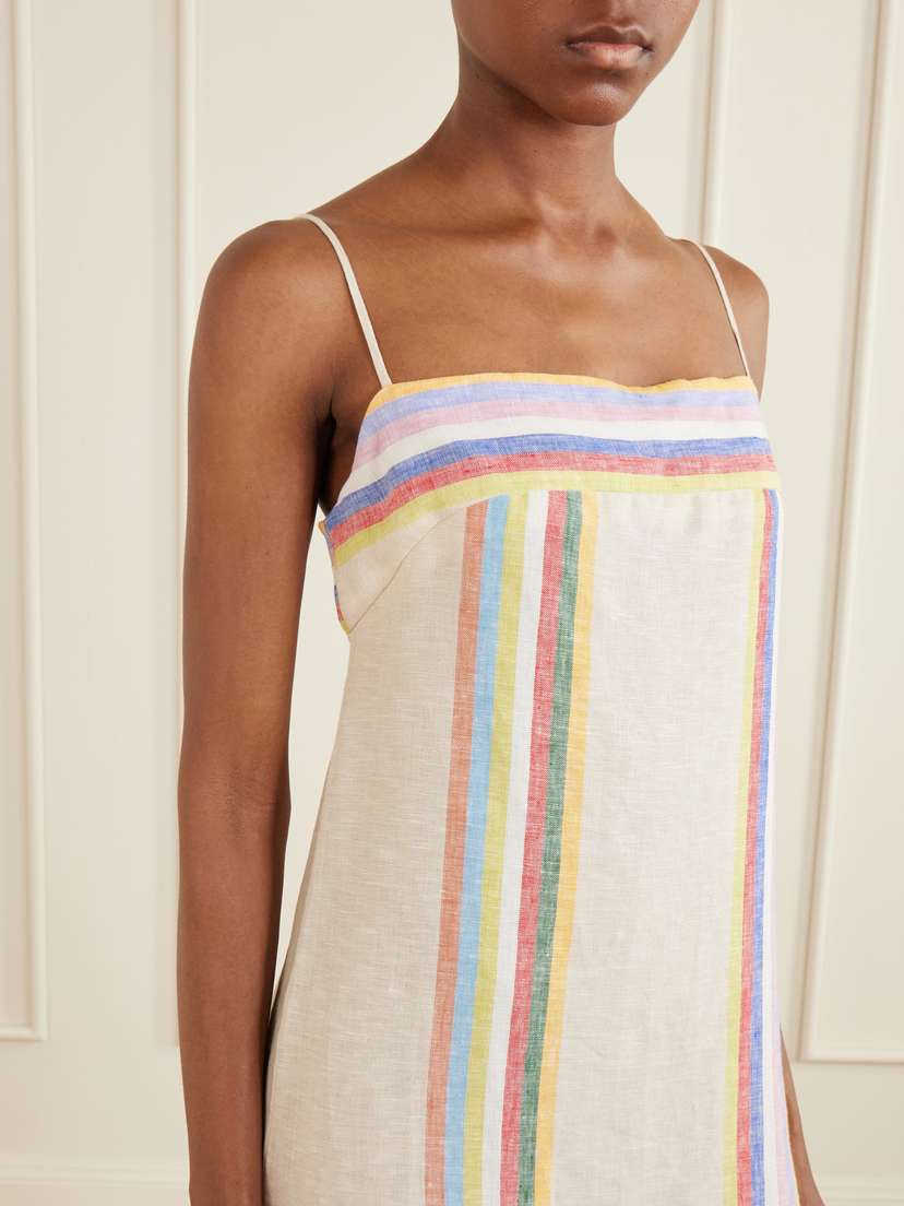 Staud Laura Striped Linen Maxi Dress | Thumbnail 4 Staud Laura Striped Linen Maxi Dress | Thumbnail 4