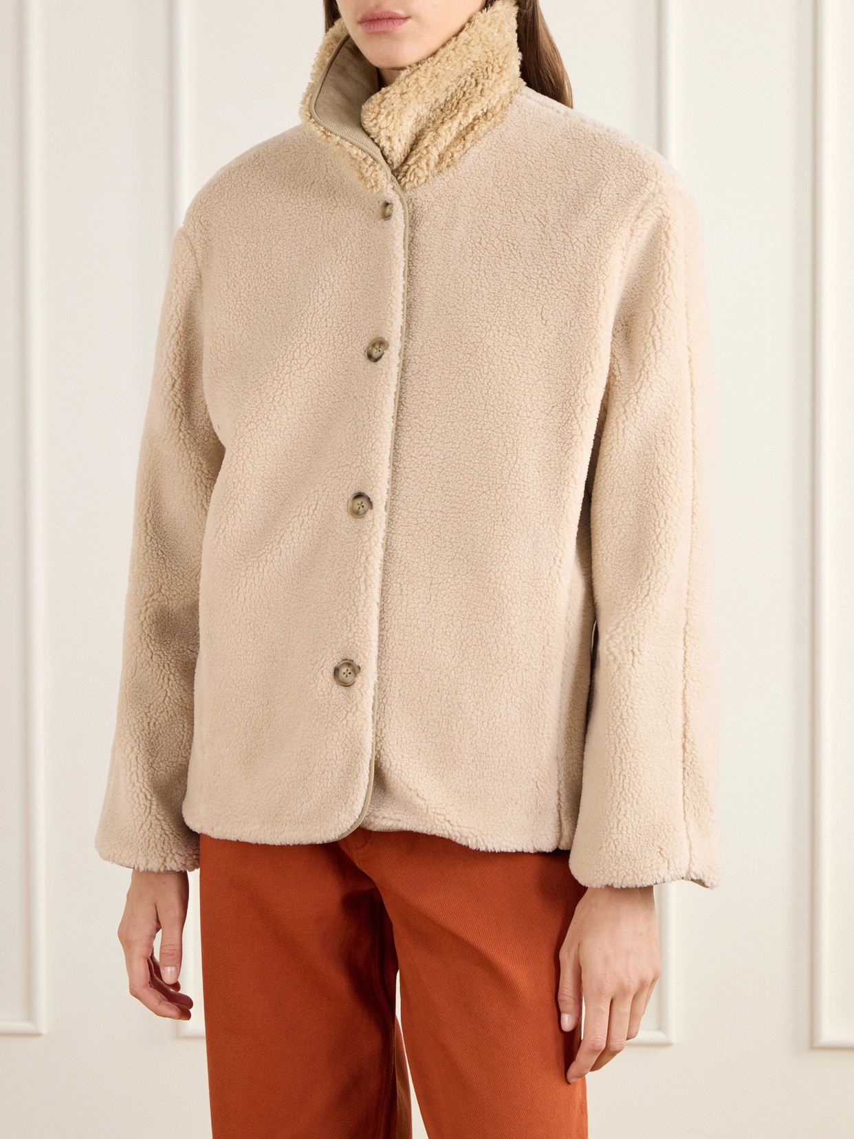 Townes Reversible Plush And Denim Jacket