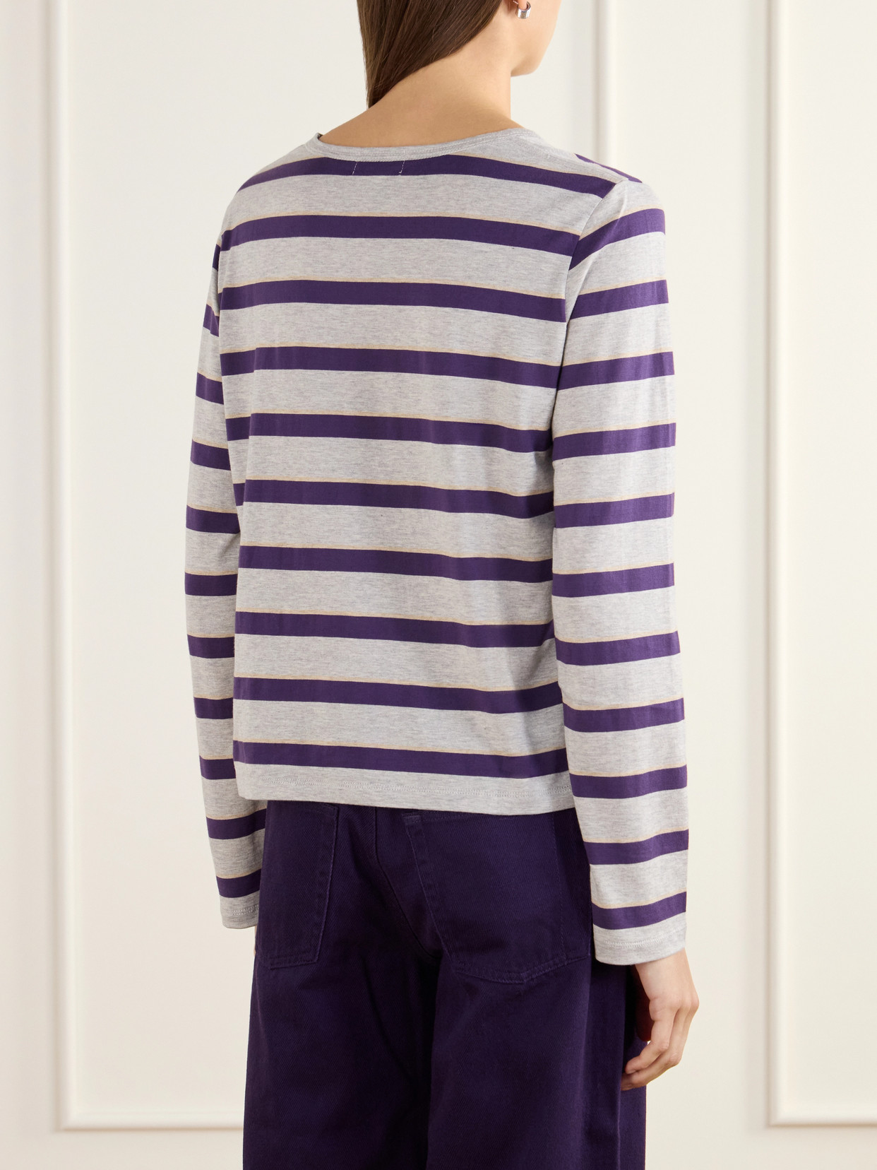 Striped Cotton-Jersey T-Shirt
