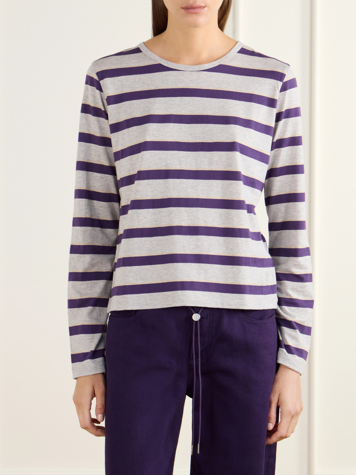 Striped Cotton-Jersey T-Shirt