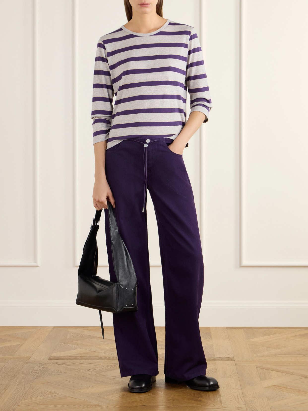 Striped Cotton-Jersey T-Shirt