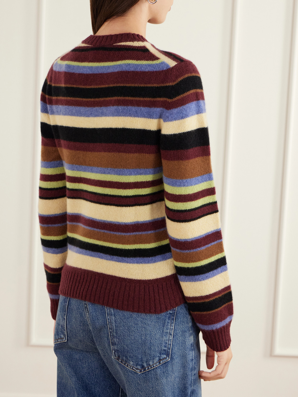 Elena Striped Cashmere Sweater