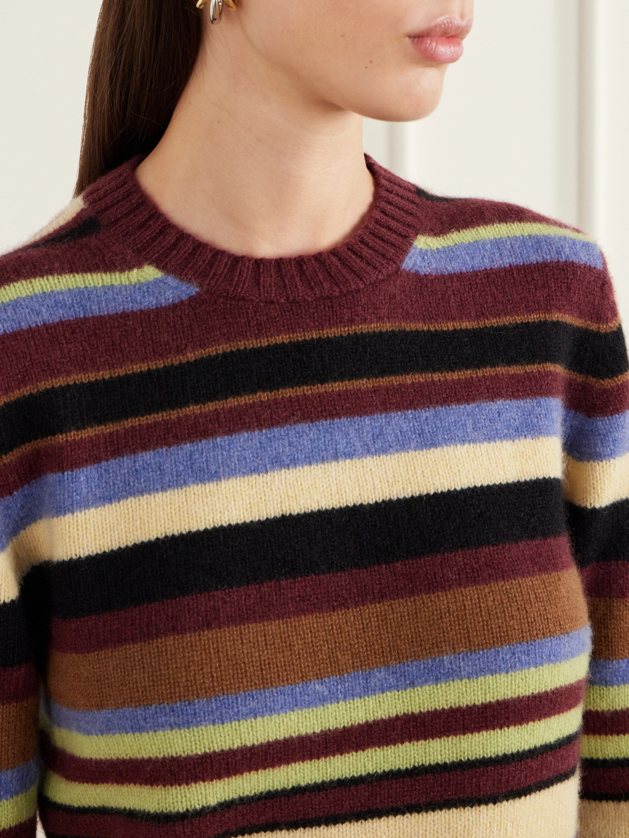 Elena Striped Cashmere Sweater