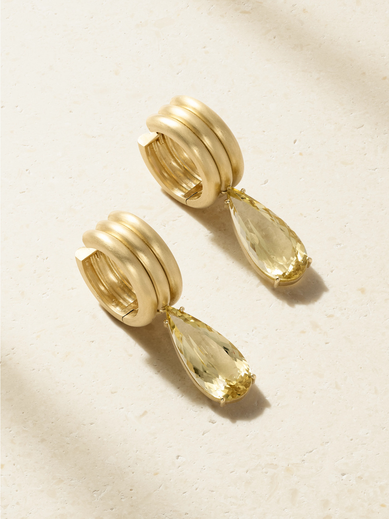 Irene Neuwirth Heroic 18-karat Gold And Beryl Earrings