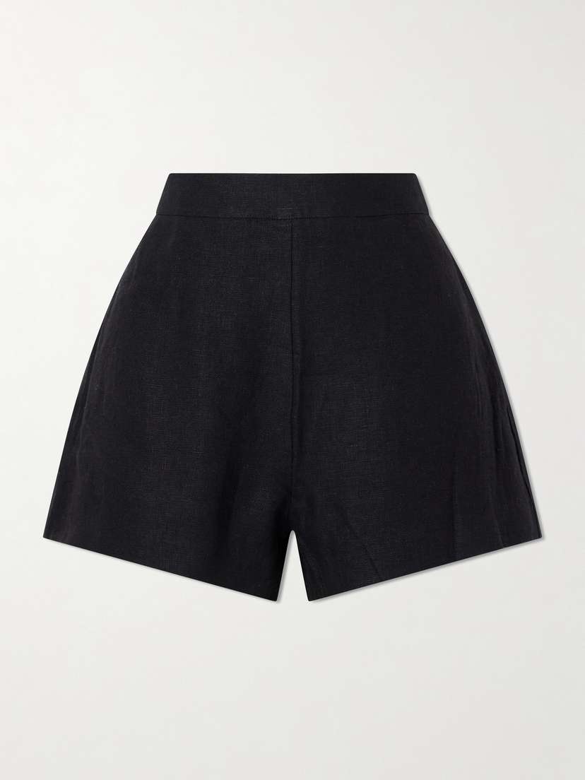 Posse Perri Pleated Linen Shorts | Thumbnail 6 Posse Perri Pleated Linen Shorts | Thumbnail 6