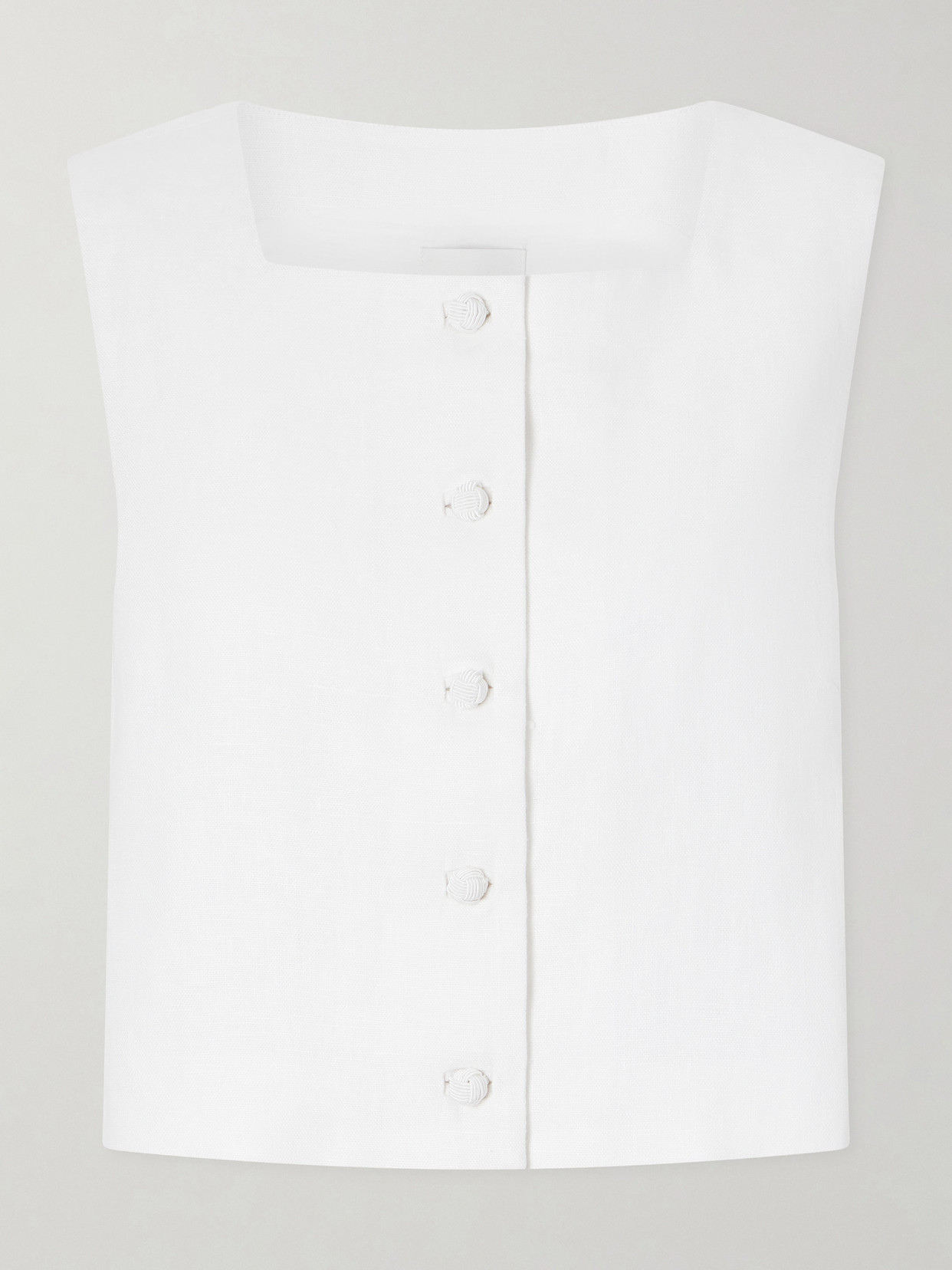Posse Rio Linen Tank Top In White