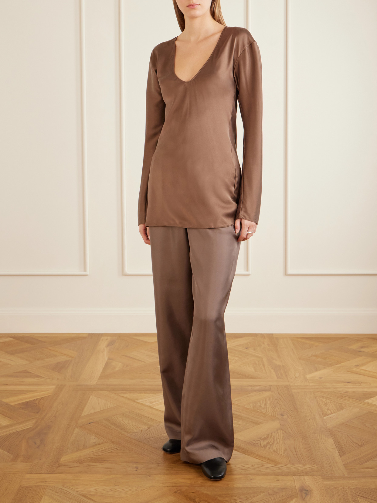 Syros Silk-Blend Blouse