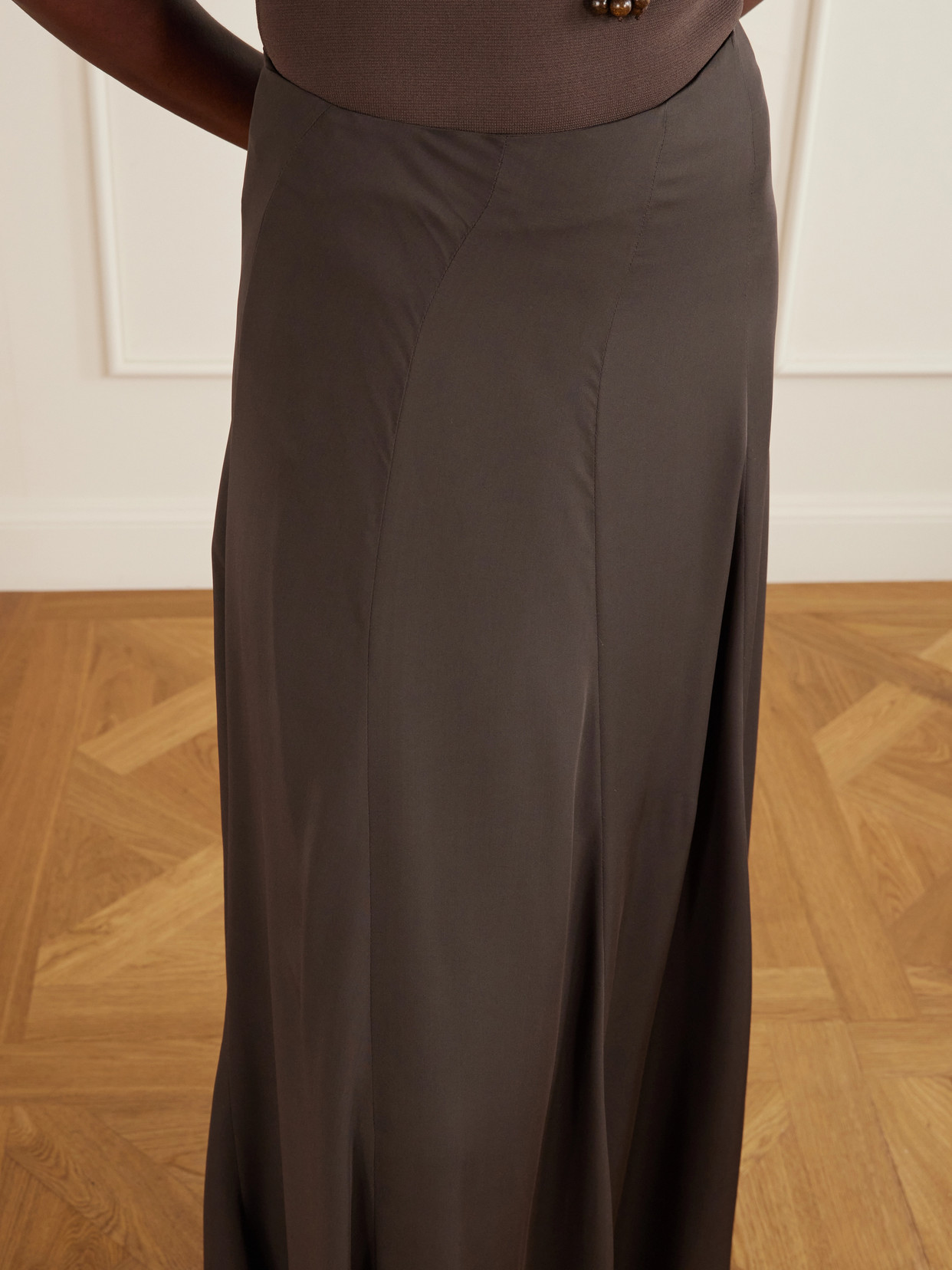 Aeris Pleated Silk-Crepe Midi