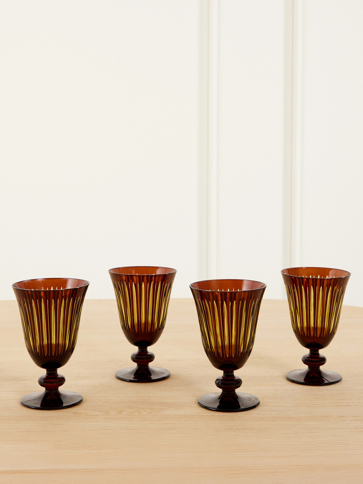 L'objet Prism Set Of Four Glass Wine Glasses In Multi