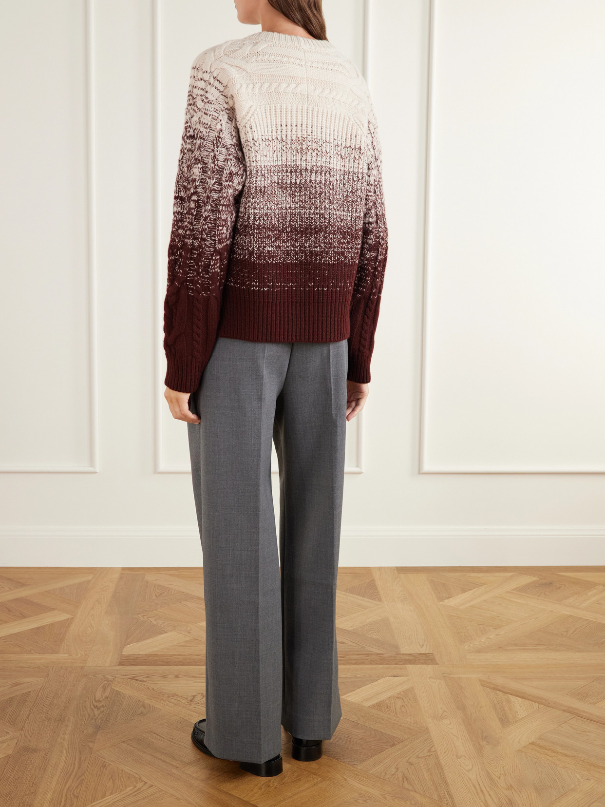 Pierra Dégradé Cable-Knit Sweater