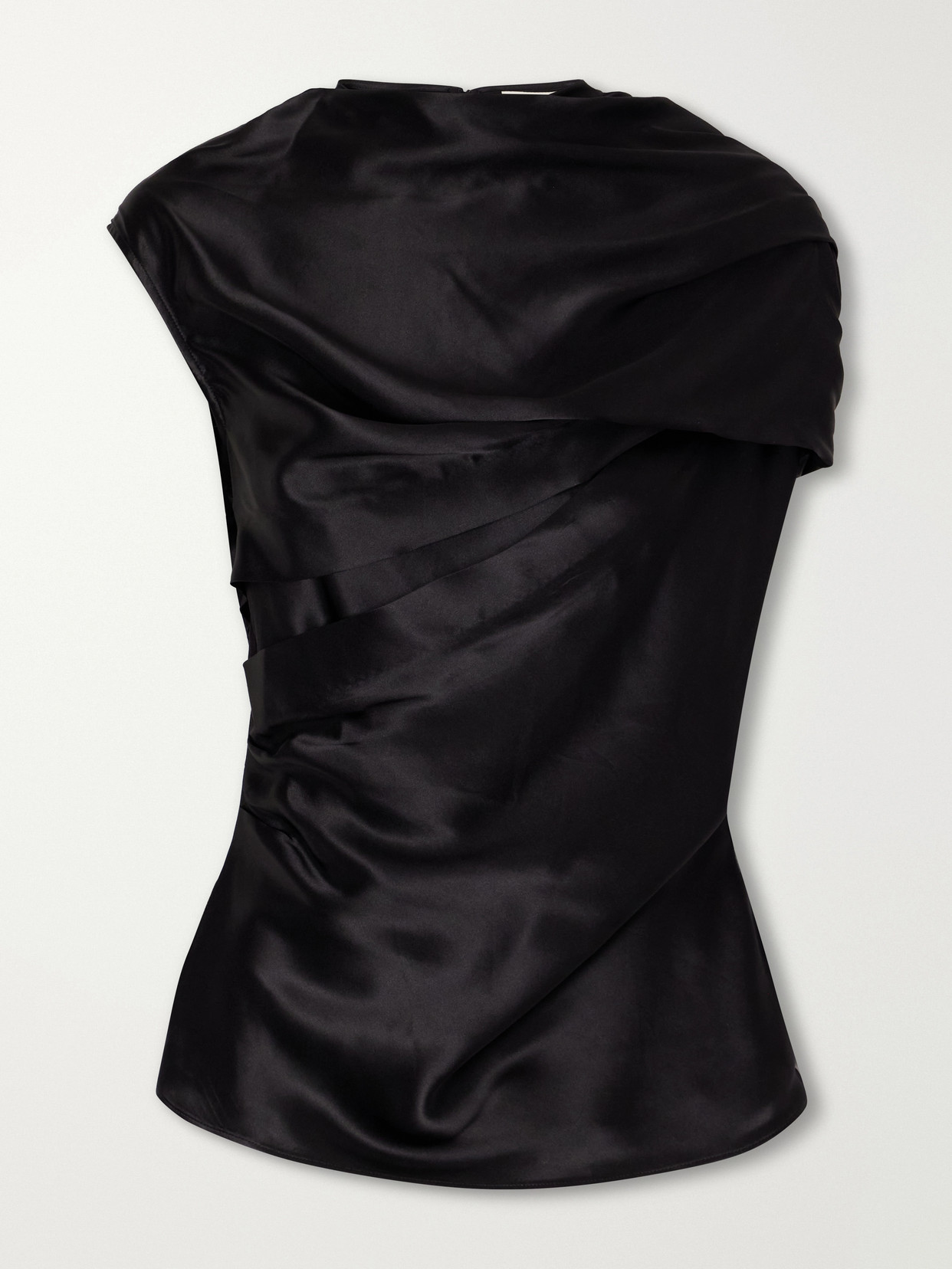Ila Draped Silk-Blend Blouse