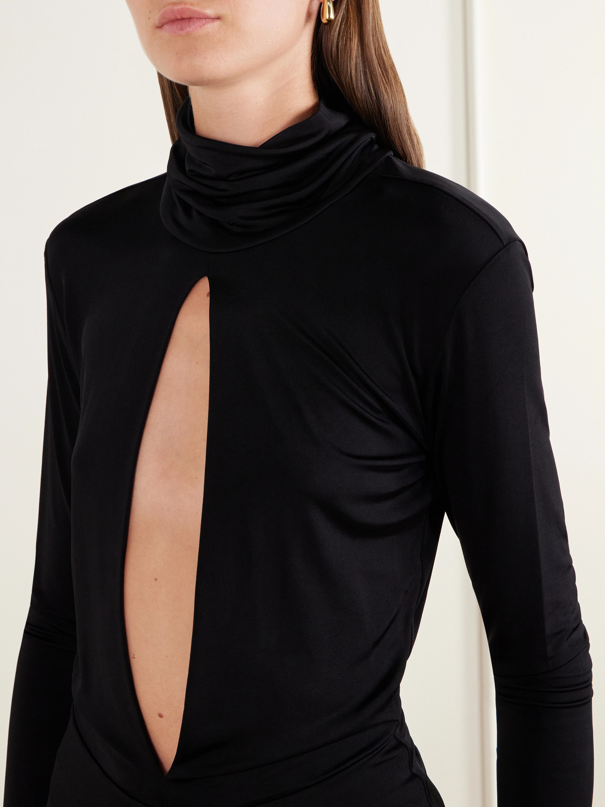 Gitta Cut-Out Jersey Blouse