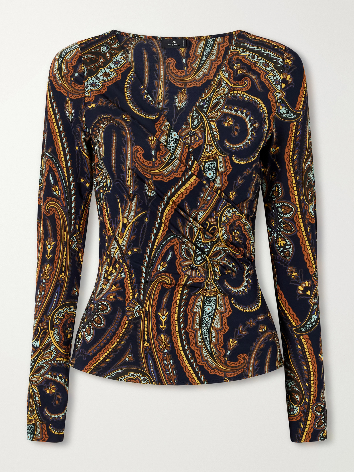 Etro Paisley-printed Jersey Blouse In Multi