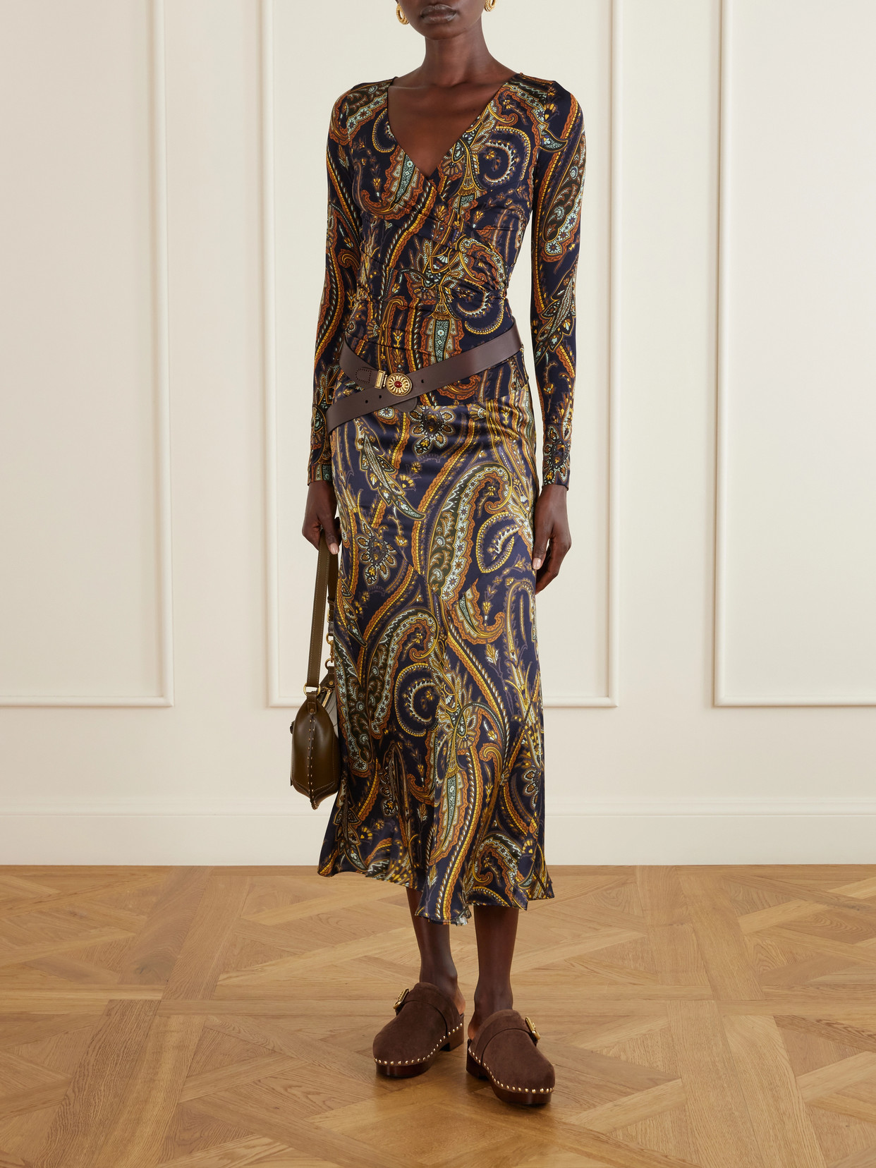 Paisley-Print Midi