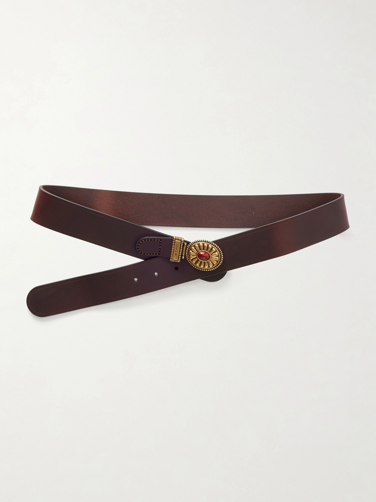 Etro Leather Belt In Brown