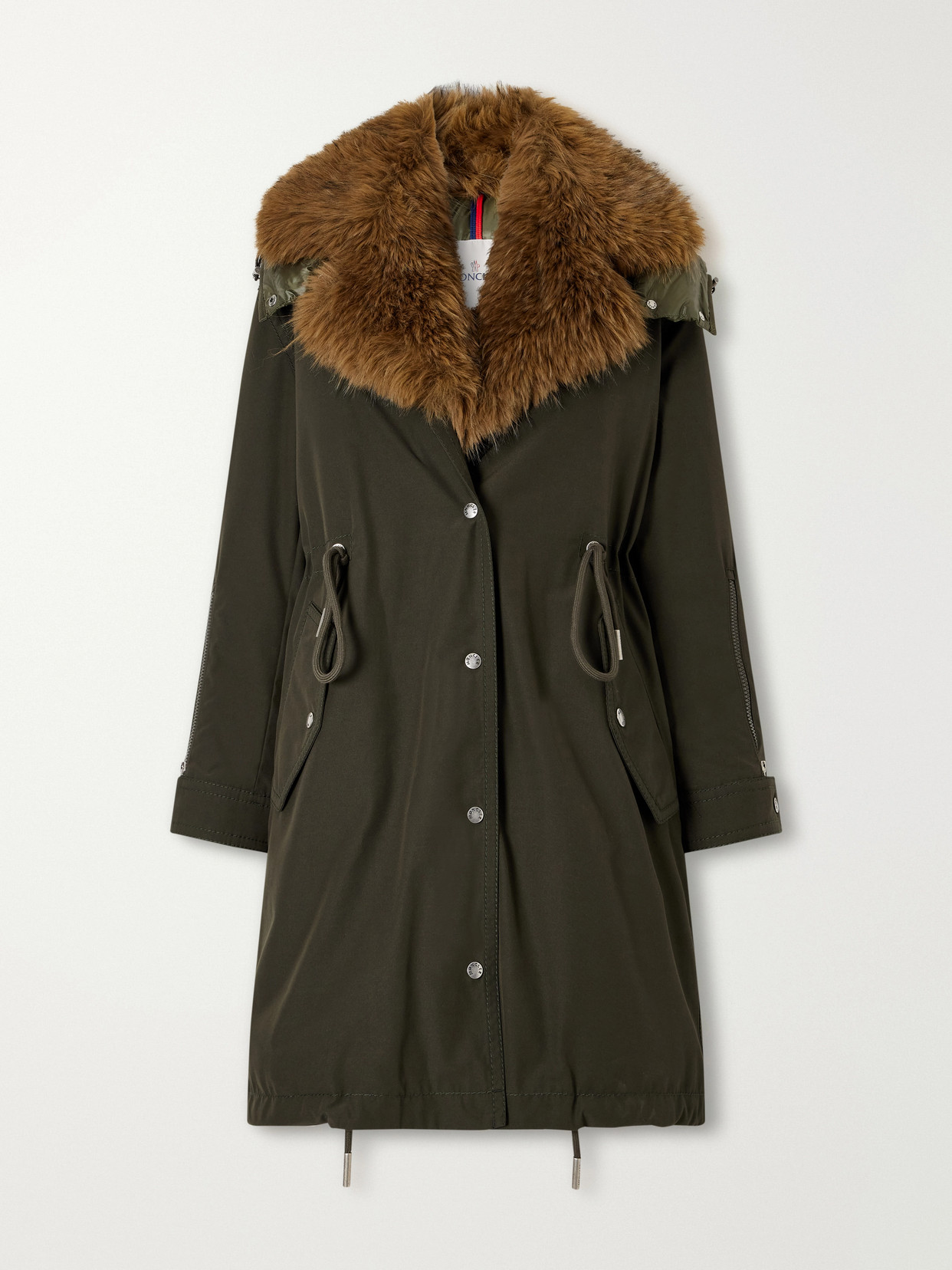 Halicte Hooded Plush-Trimmed Shell Down Parka Jacket