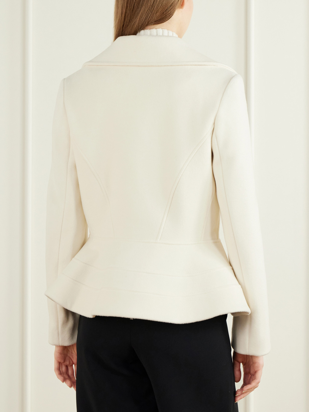 Proenza Schouler Romane Double-breasted Wool-blend Jacket In Neutral
