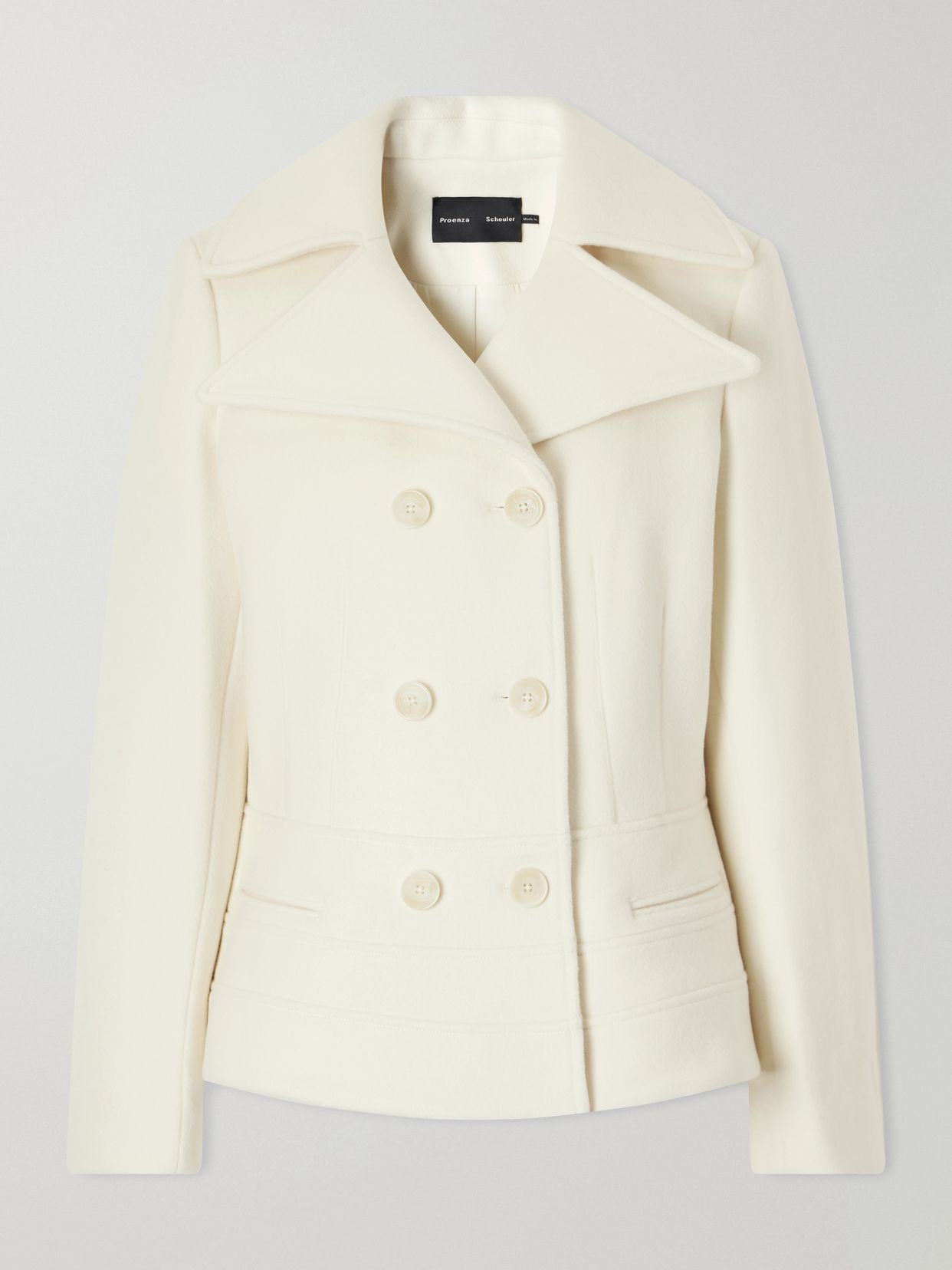 romane double breasted wool blend jacket